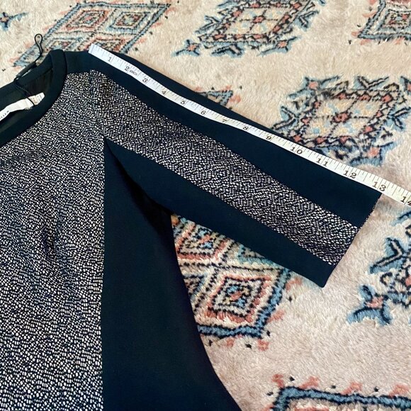 Karen Millen Textured Panel Seam Short Sleeve Pencil Dress - Size 4 - Picture 14 of 16